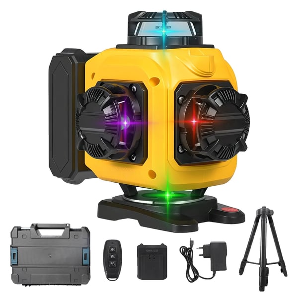 Laser-taso, 360° Kierto, Automaattinen Tasaus,16 Riviä jalustalaatikolla