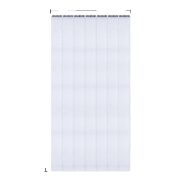 PVC Strip Gardiner, Holdbart Materiale, Nem Installation,HVID, Øje Top