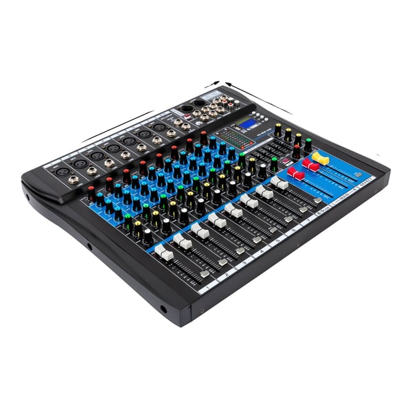 Stereo ljudmixare, 8 kanaler, Bluetooth-kompatibilitet,svart