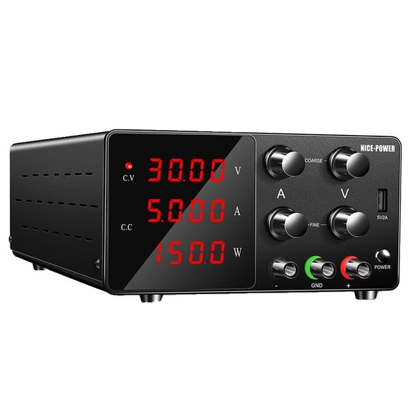 DC-virransyöttö, säädettävä lähtö, useita turvallisuussuojia,220V EU PISTOKE, 30V 5A Musta DC-virransyöttö, säädettävä lähtö, useita turvallisuussuojia,220V EU PISTOKE, 30V 5A Musta