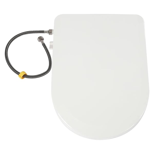 Smart Toilet Sæde, Dobbelt Dyse System, Ergonomisk Design,HVID