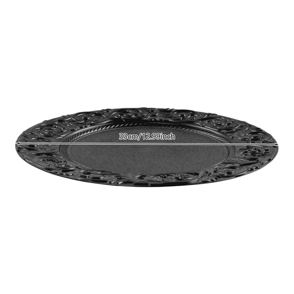 Leivonnaislautaset, Tyylikäs Muotoilu, Kestävä Materiaali,13 inches-b, musta
