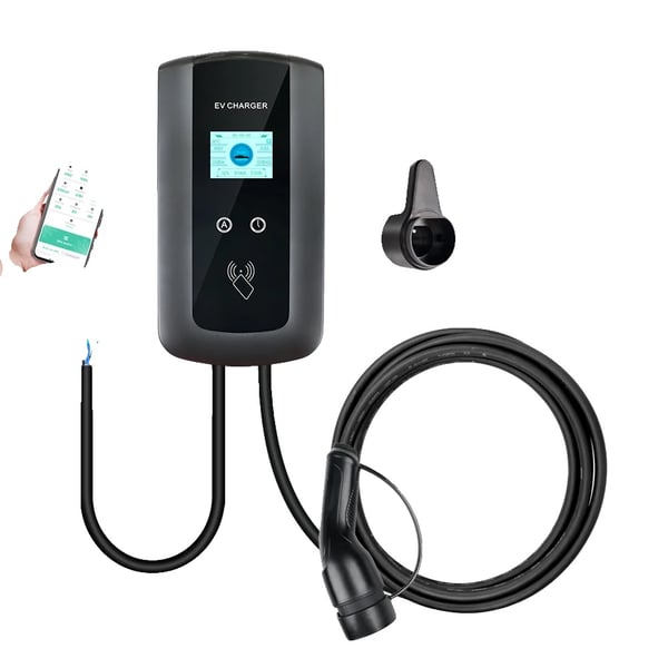 EV-laddstation, Smart kontroll, Justerbar ström,7.2KW APP, TYP2