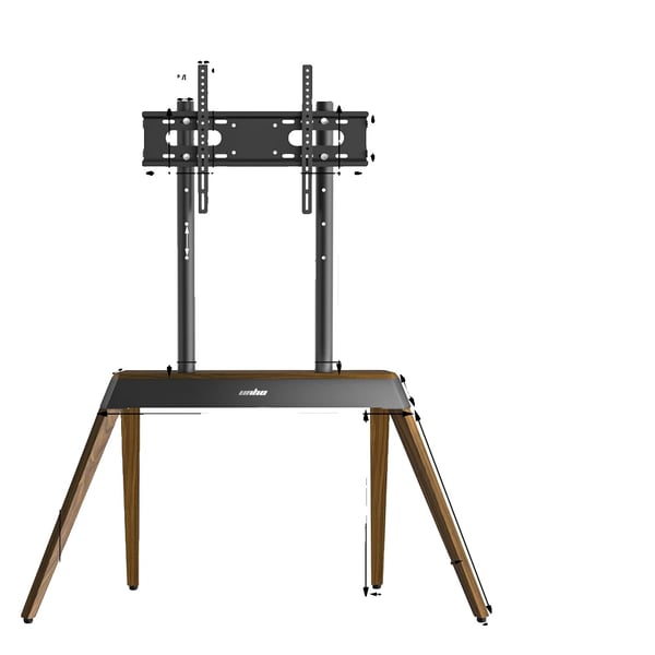 TV Gulvstand, Justerbar Højde, Kompatibel med 40" til 86" Skærme,sort