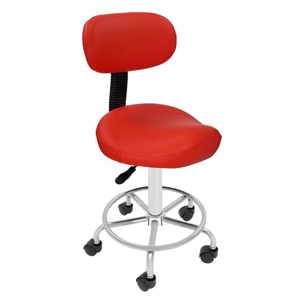 Sadelstol, Ergonomisk Design, Justerbar Højde,Rød