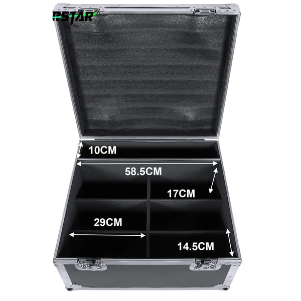 Flight Case, til Par Lys, Holdbar Design, Holder 6 STK Par Lys, sort