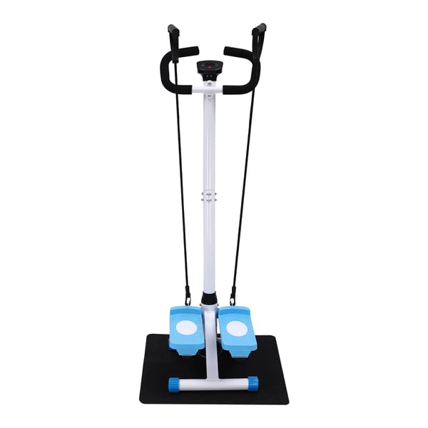 Fitness Stepper, Hydraulisk Drivsystem, Ergonomisk Design,Blå-Hvid Fitness Stepper, Hydraulisk Drivsystem, Ergonomisk Design,Blå-Hvid