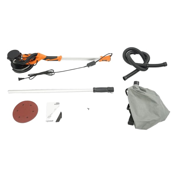 Elektrisk Gipsväggsslipmaskin, Justerbar Längd, Dammsamlingssystem,Orange Elektrisk Gipsväggsslipmaskin, Justerbar Längd, Dammsamlingssystem,Orange