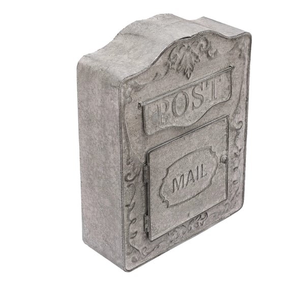 Postkasse, Vægmonteret Design, Rustik Metal Konstruktion,GRÅ
