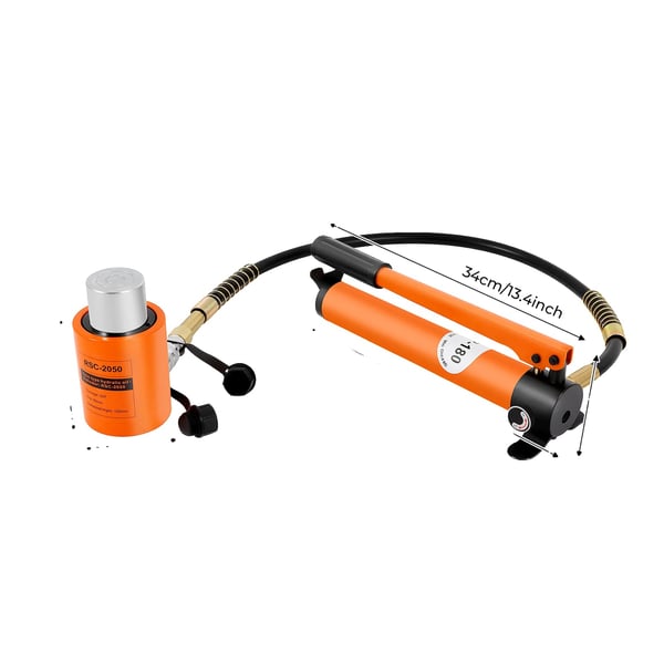 Hydraulisk Domkraft, 20-Tons Kapacitet, Ergonomisk Design,Orange