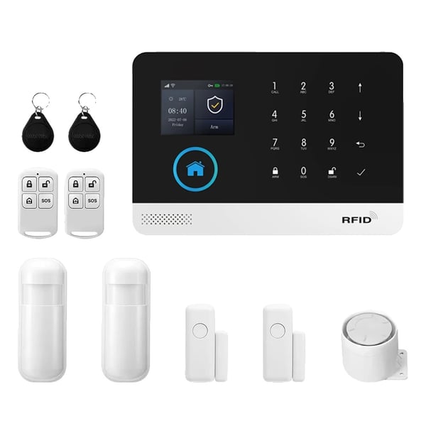Alarm System, Trådløs Forbindelse, Smart Home Kompatibilitet,4G WiFi Kit B, EU Stik