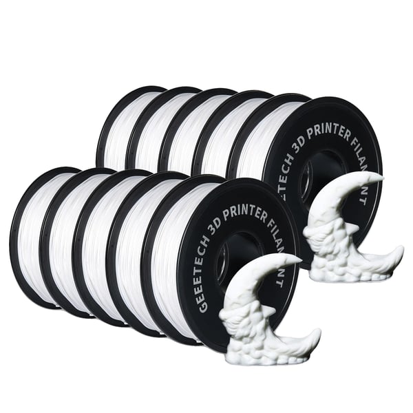 3D Filament, Miljøvenlig Sammensætning, Høj Styrke,PLA Hvid 10Kg