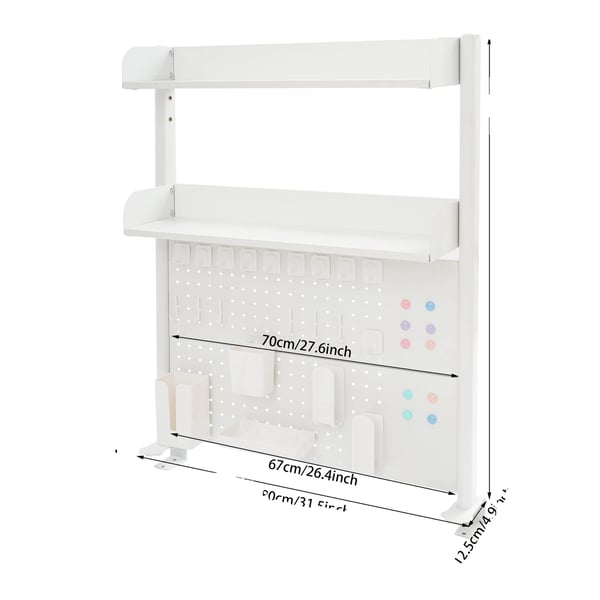 Pegboard Bogreol, Justerbare Hylder, Moderne Design,HVID