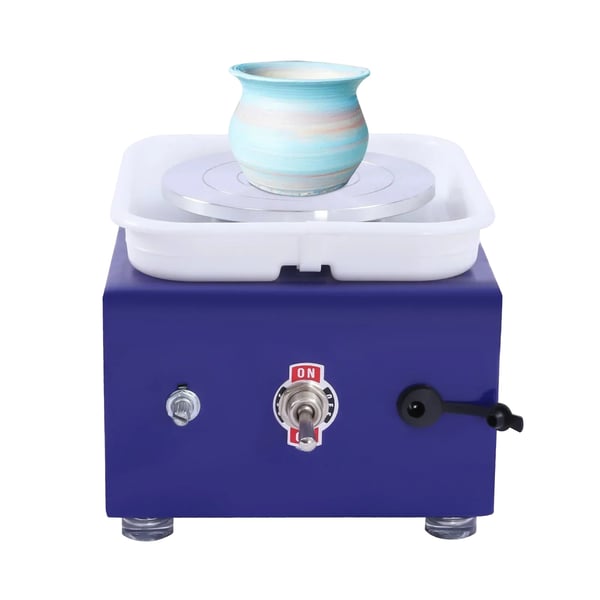 Mini Keramikskiva, 24W Effekt, Justerbar Hastighet, Blå