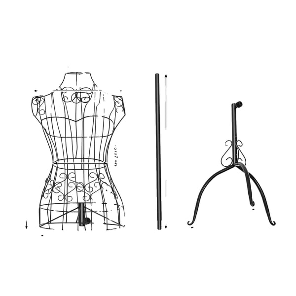 Mannequin, Letvægtsdesign, Justerbar Højde,Brun