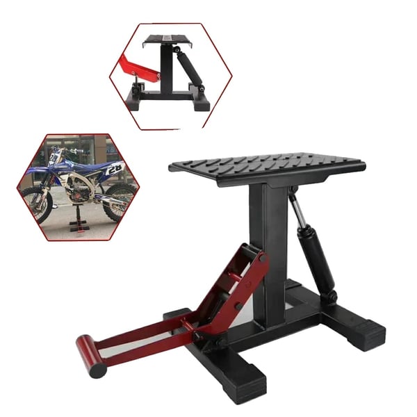 Motorcykel Riser Stativ, 150 kg Belastningsevne, Foldbart Design,sort