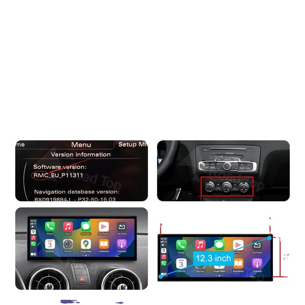 Bilmultimedia-display, högkvalitativ skärm, kompatibel med Audi A1 Q3 2012-2018,A1 RMC version 12.3 Bilmultimedia-display, högkvalitativ skärm, kompatibel med Audi A1 Q3 2012-2018,A1 RMC version 12.3