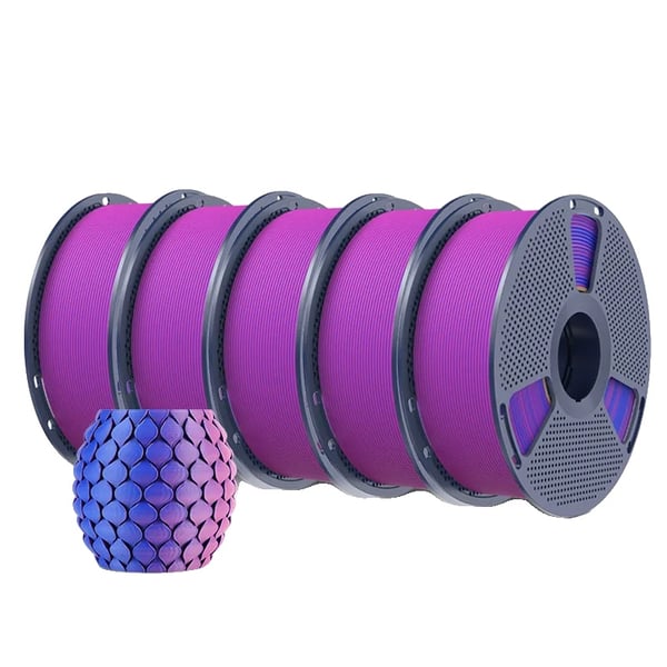 3D-printer filament, glat mat finish, bred kompatibilitet,Rød-Blå