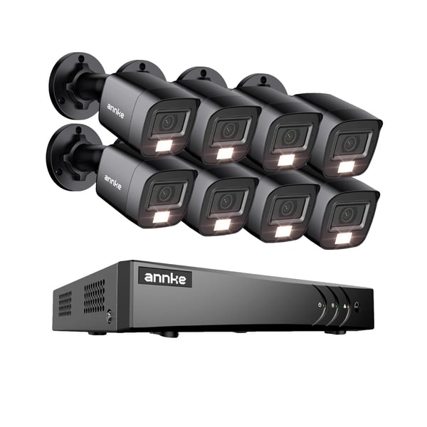 Sikkerhedskamera System, AI Detektion, Farve Natvision,8Pcs  0TB