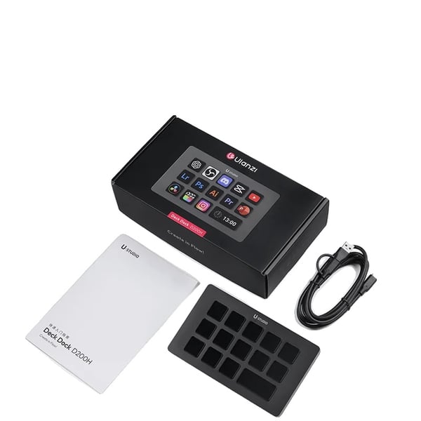 Stream Deck -ohjain, 7 in 1 -toiminnallisuus, useita liitettävyysvaihtoehtoja,musta