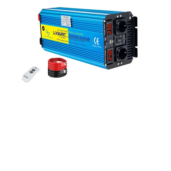 Strömväxlare, Ren Sinusvåg, Fjärrkontroll,24V 230V EU