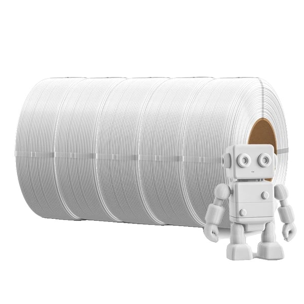 3D-printer filament, PETG-materiale, mat finish,PETG Hvid