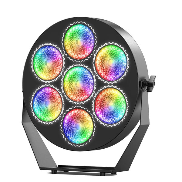 Par-valot, DMX-ohjaus, RGB ja COB-valaistus,EU Plug, 1Pcs Par-valot, DMX-ohjaus, RGB ja COB-valaistus,EU Plug, 1Pcs