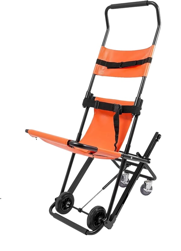 Sammenklappelig Stol, 159 kg Belastningskapacitet, Bærbare Evakueringsfunktioner,orange