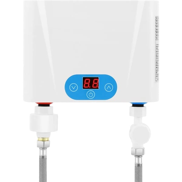 Tankless Vandvarmer, Pladsbesparende Design, Berøringskontrol,HVID
