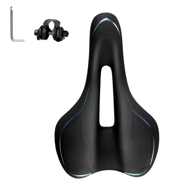 Mountain Bike Sadle, Ergonomisk Design, Stødabsorbering,sort