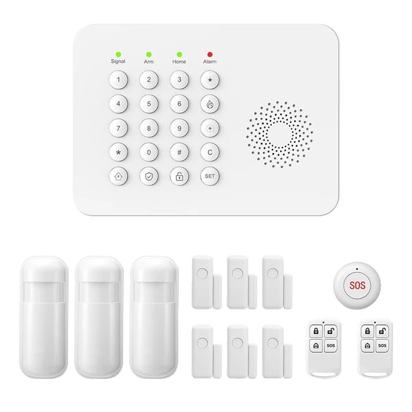 Sikkerhedssystem, Trådløs forbindelse, Smart Home-kompatibilitet,EU Stik, A02 GSM Kit D