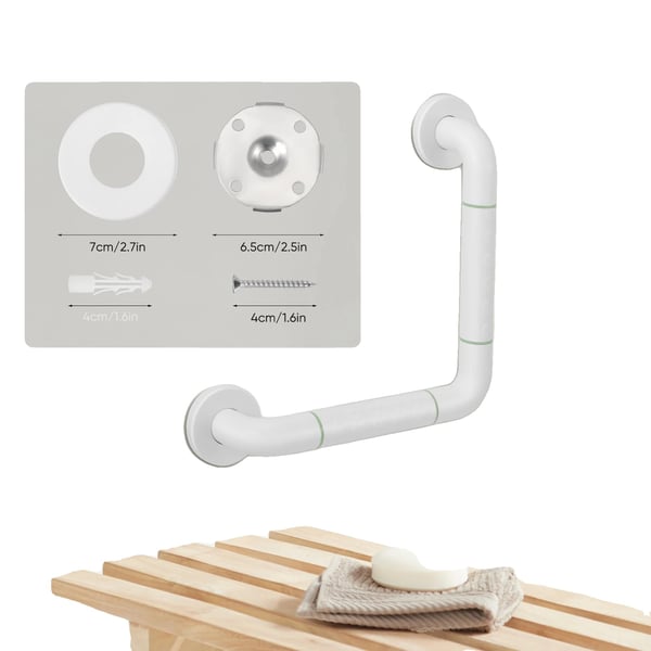 Toilet Greb, Justerbar Vinkel, Ergonomisk Anti-Skride Greb,HVID