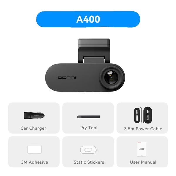 Dash Cam, 4K Ultra HD - Tallennus, ADAS-teknologia,Ei mitään, A400-a
