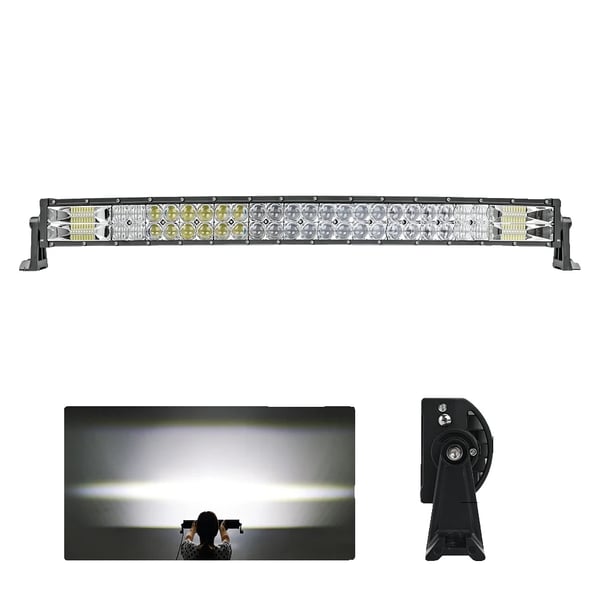 Offroad Lysbar, Dobbelt Række Design, Høj Lumen Udgivelse,32 Buet uden ledning Offroad Lysbar, Dobbelt Række Design, Høj Lumen Udgivelse,32 Buet uden ledning