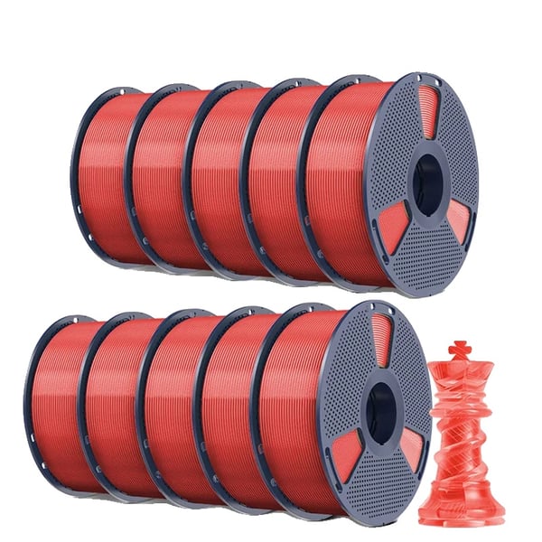3D-tulostimen filamentti, PLA+-materiaali, 1,75 mm halkaisija, kirkkaan punainen