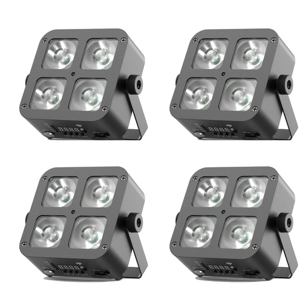 LED-parivalot, ladattavat, useita ohjaustiloja,EU Plug, 4Kpl LED-parivalot, ladattavat, useita ohjaustiloja,EU Plug, 4Kpl