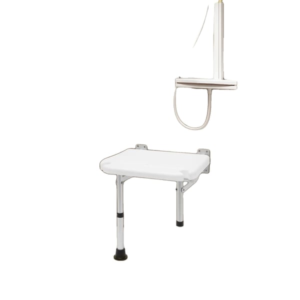 Toiletstol, Foldbart Design, Justerbar Højde,HVID