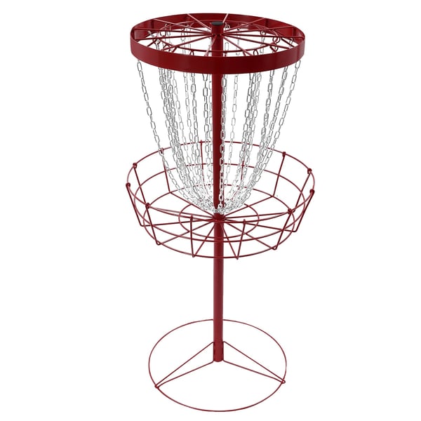 Disc Golf Kurv, Fritstående Design, Holdbar Konstruktion,Rød