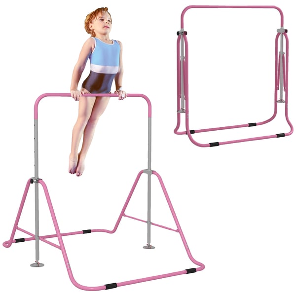 Gymnastikstång, Justerbar Höjd, Robust Design,Rosa