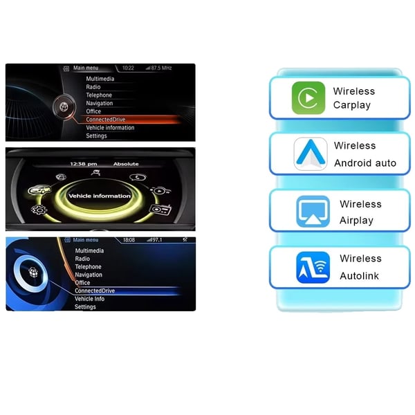 CarPlay och Android Auto Dekoder, Trådlös Funktionalitet, Enkel Installation,NBT System CarPlay och Android Auto Dekoder, Trådlös Funktionalitet, Enkel Installation,NBT System