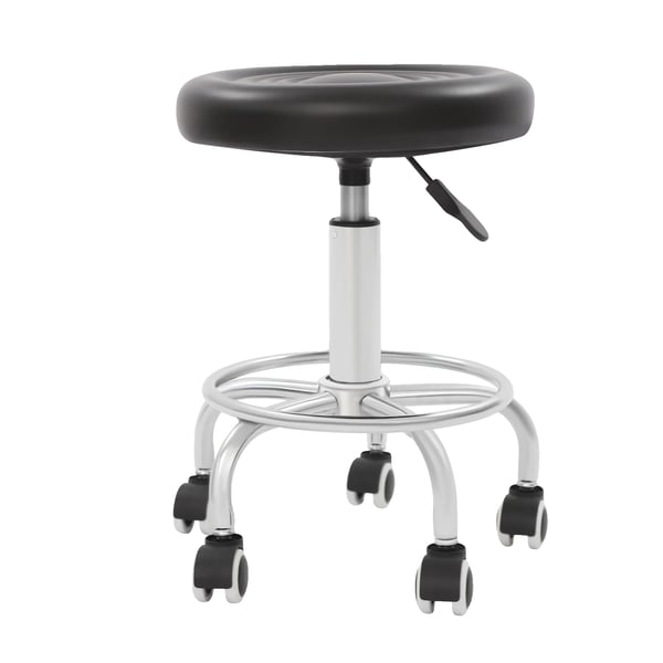 Justerbar Drejestol, Ergonomisk Design, 150kg Kapacitet,sort