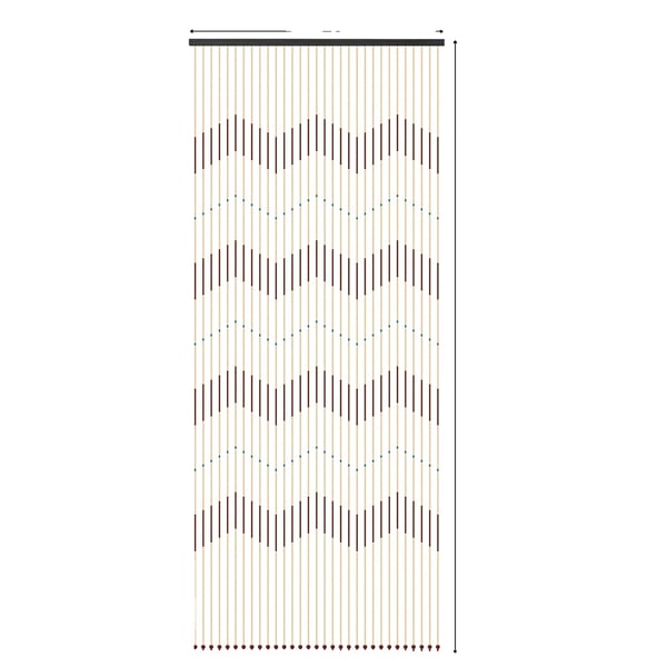Dørgardin, Traditionelt Design, Miljøvenlige Materialer,Brun
