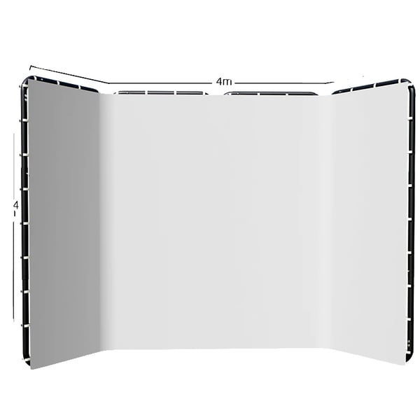Foto Booth Baggrund, Hurtig Opsætning, Stor Størrelse,240x400cm Hvid