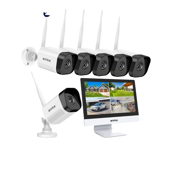 Turvakamera, 8MP Resoluutio, Yönäkö Jopa 100 Jalkaa,6PCS 3MP Kamerat