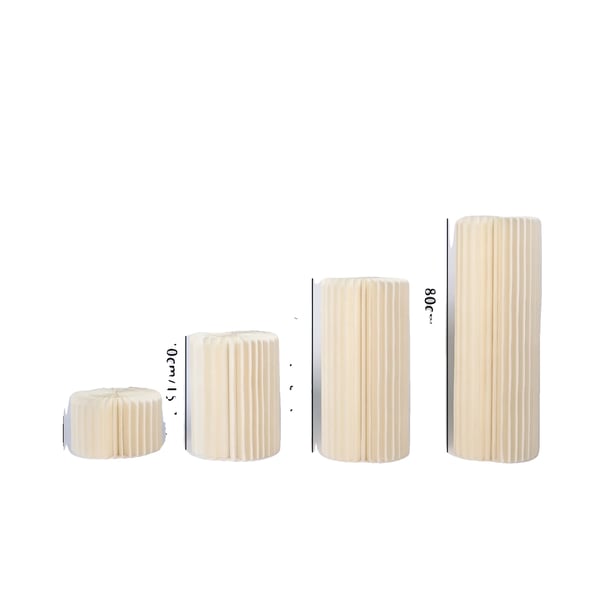 Cylindrisk Display Stativ, Elegant Design, Alsidig Brug,YZ1hvid20406080
