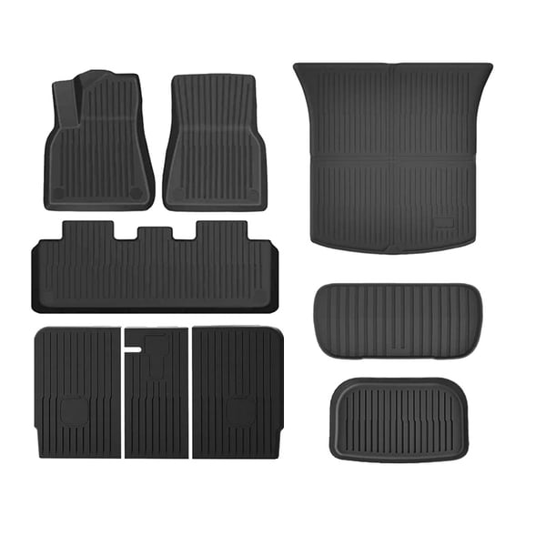 Bilgulvmåtter, Beskyttelse mod alle vejrforhold, Holdbart gummimateriale,Enkelt lag 9PCS