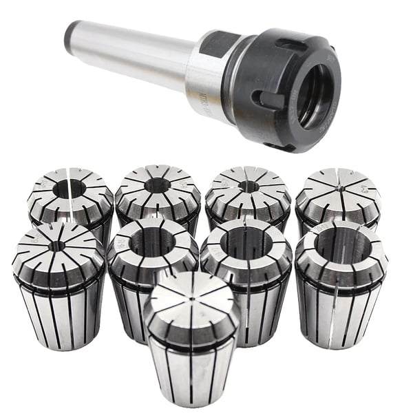 ER32 Collet Chuck, 9 Collet Størrelser, Højpræcisions Klemning,Sølv