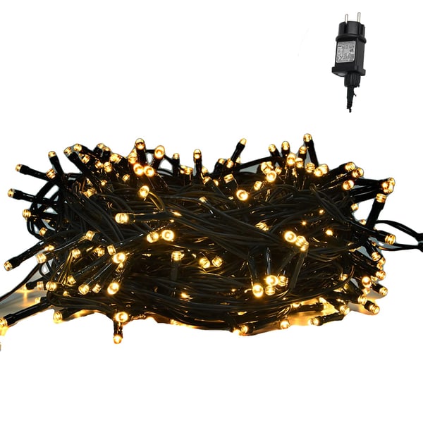 Joulukuusen LED-valot, 400 LEDiä, 8 valaistusmoodia,2Pack Lämmin Valo, EU Plug