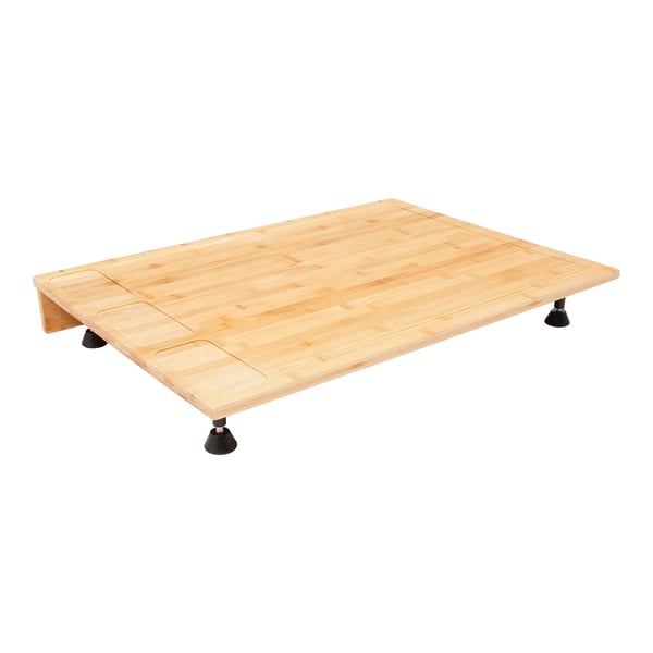Skärbräda och spishällsskydd, hållbar bambu, multifunktionell design,75x54x10cm, Träfärg