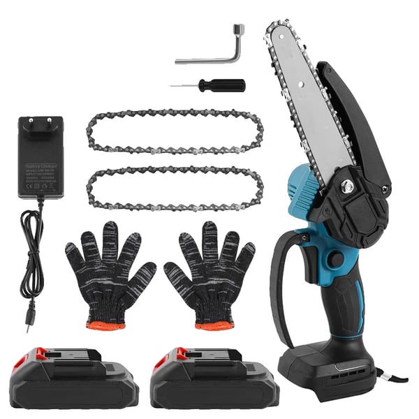 Motorsåg, Mini Handhållen, Effektiv Skärprestanda,Med 2XBattery